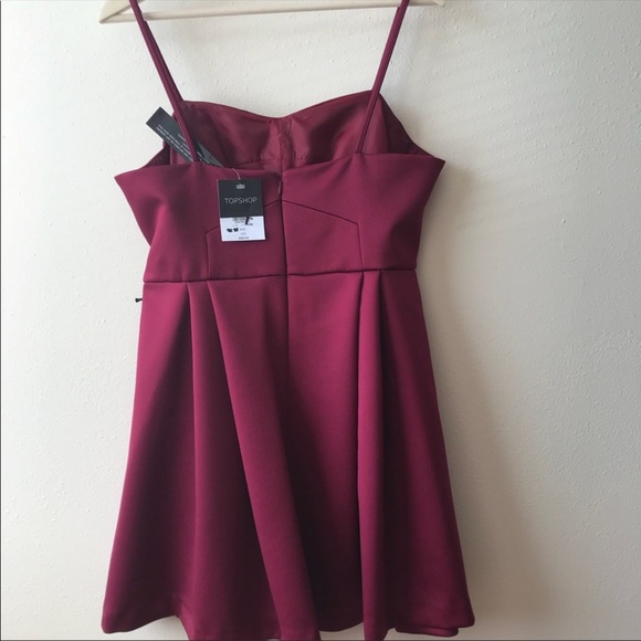 NWT Topshop corset dress red with black ties - Picture 6 of 6